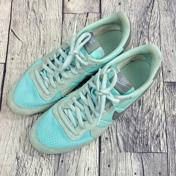 Nike Internationalist Women's Size 11 Blue Suede Athletic Running Training Shoes - Picture 10 of 11